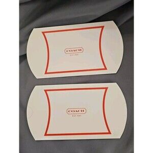 Coach Pillow Gift Box Lot Of 2 Red & White Coach Logo for Accessories EMPTY BOX